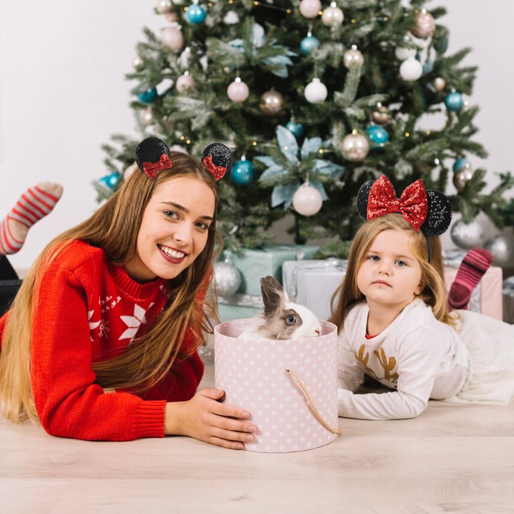 PALAY Mouse Ears Headbands and Hairpins, Shiny Bows Mouse Ears Headbands, A Perfect Addition to Your Trip Essentials and Accessories PALAY Mouse Ears Headbands and Hairpins, Shiny Bows Mouse Ears Headbands, A Perfect Addition to Your Trip Essentials and Accessories